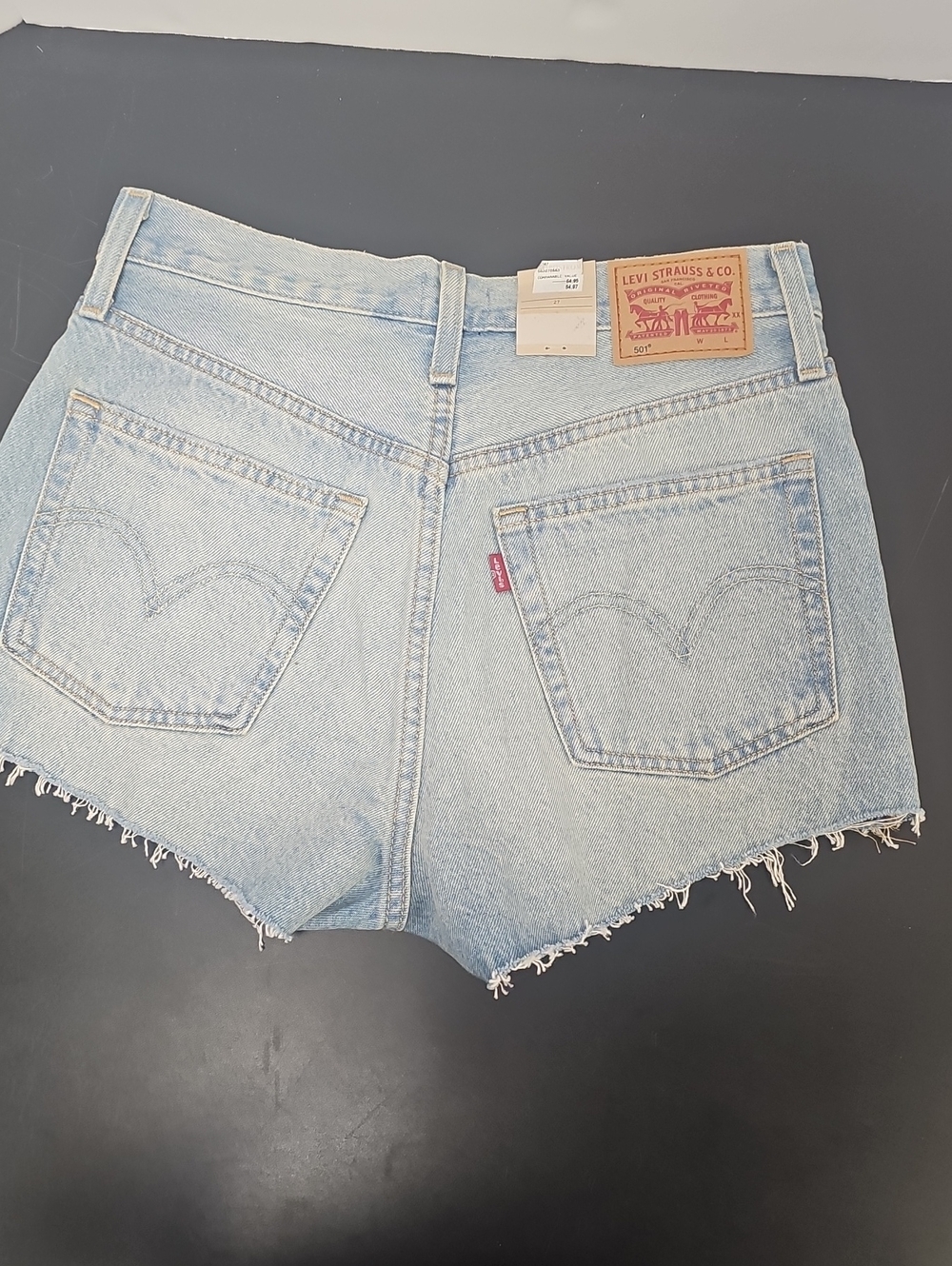 Levi's Light Wash Denim Cutoff Shorts with Frayed Hem